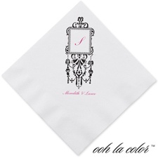 Framed Monogram - Ebony - Dinner Napkin