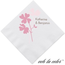 Floral Shadow - Salmon - Dinner Napkin
