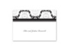 Damask Arches - Black - Thank You Note Folder and Envelope