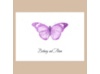 Butterfly in Grapevine - Thank You Note Folder and Envelope
