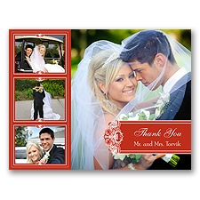 Photo Delight - Scarlet - Photo Thank You Card and Envelope