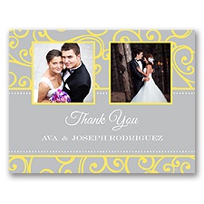 Sensational Swirls - Canary - Thank You Card and Envelope