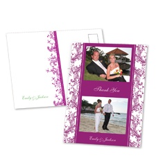 Enchanted Border - Amethyst - Thank You Postcard