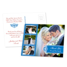 Photo Delight - Blue - Thank You Postcard