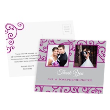 Sensational Swirls - Amethyst - Thank You Postcard