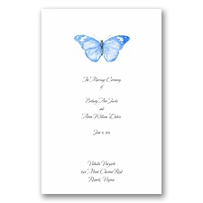 Butterfly in Blue - Wedding Program