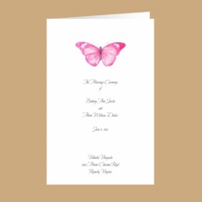 Butterfly in Lipstick - DIY Wedding Program