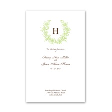Floral Crest - Leaf - DIY Wedding Program