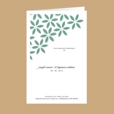 Floral Delight - Fern - DIY Wedding Program