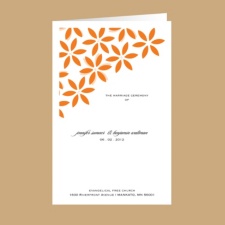 Floral Delight - Tangerine - Wedding Program