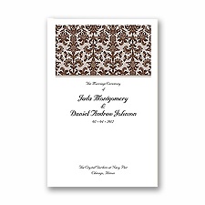 Clearly Refined - Chocolate - DIY Wedding Program