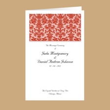 Clearly Refined - Scarlet - DIY Wedding Program
