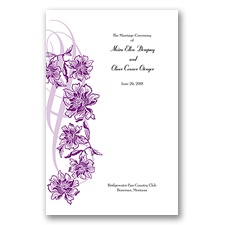 Flowers and Flourishes - Grapevine - Wedding Program