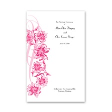 Flowers and Flourishes - Lipstick - DIY Wedding Program