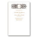 Framed Monogram - Chocolate - DIY Wedding Program