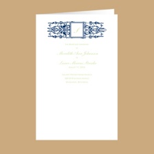 Framed Monogram - Eclipse - Wedding Program