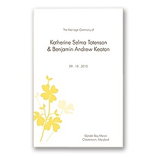 Floral Shadow - Canary - DIY Wedding Program