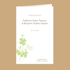 Floral Shadow - Pear - Wedding Program