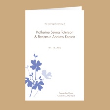 Floral Shadow - Hydrangea - DIY Wedding Program