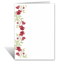 Watercolor Roses - Scarlet - DIY Wedding Program