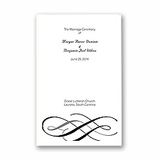 Swirls of Color - Ebony - DIY Wedding Program