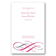 Swirls of Color - Lipstick - Wedding Program