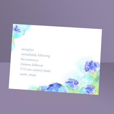Beauty in Blue - Reception Card
