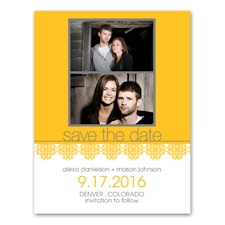 Lace Border - Photo Save the Date Card