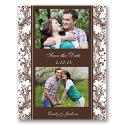 Enchanted Border - Chocolate - Save the Date Card