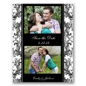 Enchanted Border - Ebony - Save the Date Card