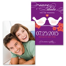 Beak to Beak - Grapevine - Photo Save the Date Card
