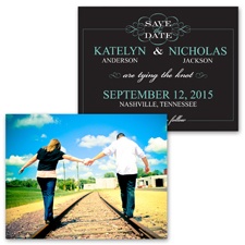 Flourishing Typography - Photo Save the Date Card