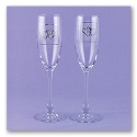 Silver Hearts Flutes - Personalized