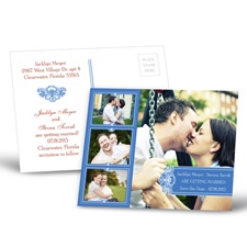 Photo Delight - Blue - Save the Date Postcard