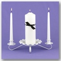 Black and White Unity Candle Set