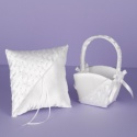 Woven with Rhinestones Basket and Pillow Set