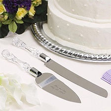 Clearly Elegant Knife and Server Set
