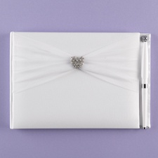 Rhinestone Heart Guest Book