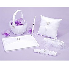 Rhinestone Heart Accessory Set