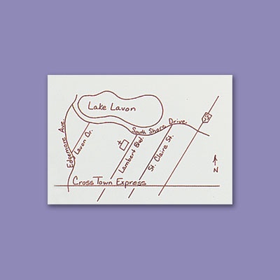 Natural White Map Card