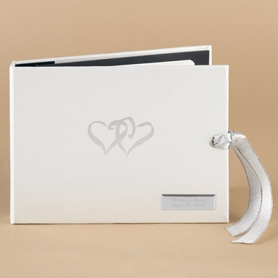 Swish Hearts Guest Book - Personalized