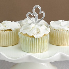 Double Heart Cupcake Picks
