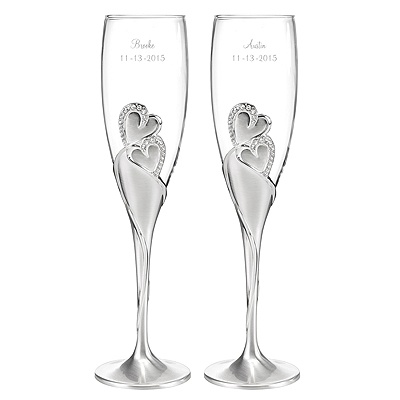 Sparkling Love Toasting Flutes