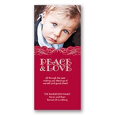 Peace and Love - Photo Holiday Card Tea Length
