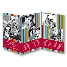 Bright Stripes - Storyline Photo Holiday Card