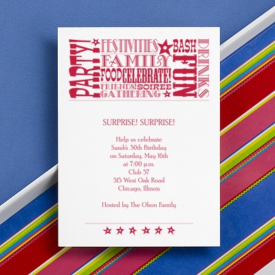 Reasons to Celebrate - Party Invitation