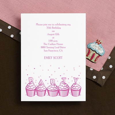 Cute Cupcakes - Party Invitation