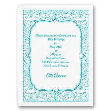 Delicate Damask - Party Invitation