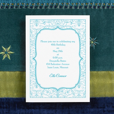 Delicate Damask - Party Invitation