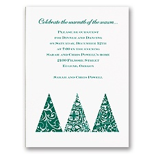 Trimmed Trees - Holiday Party Invitation